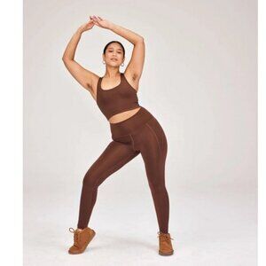 💕GIRLFRIEND COLLECTIVE💕 Rib High-Rise Leggings ~ Earth Brown XXL NWOT
